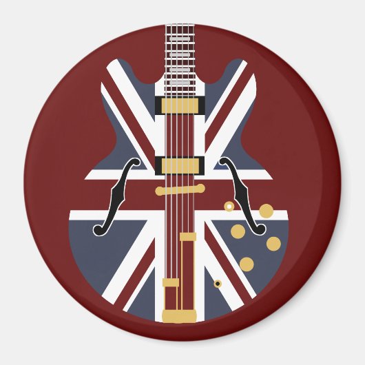 Mod Brit Pop Art gitaarkoelkast Magneet (Voorkant)