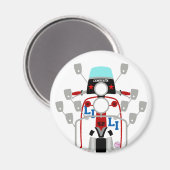 Mod Brit pop art Scooter Magneet (Voorkant / Achterkant)