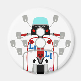 Mod Brit pop art Scooter Magneet