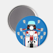 Mod Brit pop art Scooter Magneet (Voorkant / Achterkant)