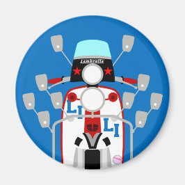 Mod Brit pop art Scooter Magneet