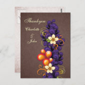 mod bruin paars Dank u wel Briefkaart (Voorkant / Achterkant)