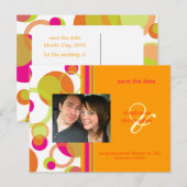 Mod bubbles, Save the Date Foto briefkaarten, Aankondigingskaart (Voorkant / Achterkant)