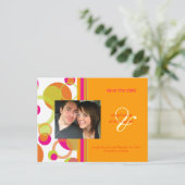 Mod bubbles, Save the Date Foto briefkaarten, Aankondigingskaart (Staand voorkant)