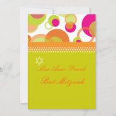 MOD BUBLES/RETRO INVITATION BAT MITZVAH (Devant)