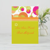 MOD BUBLES/RETRO INVITATION BAT MITZVAH (Debout devant)