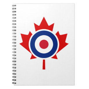 Mod Canada Curling Hockey Target Roundel Notitieboek