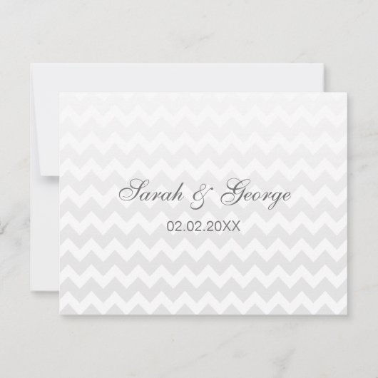 Mod chevron violet Ombre mariage rsvp (Dos)