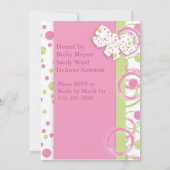 Mod Circles Baby Girl Shower Kaart (Achterkant)