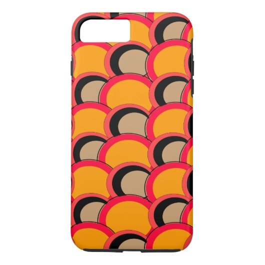 Mod Circles Oranje Case-Mate iPhone Case (Achterkant)