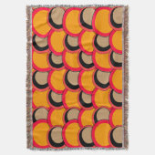 Mod Circles Oranje Deken (Voorkant Verticaal)