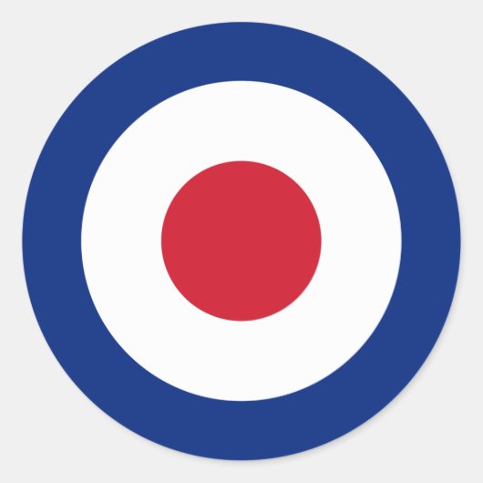 Mod - Classic Roundel - Bullseye Archery Target Ronde Sticker (Voorkant)