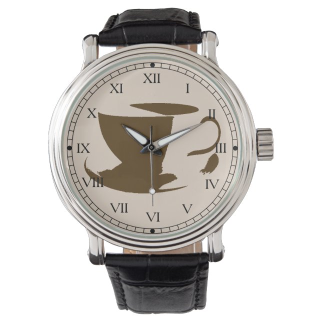 Mod Coffee Cup Horloge (Voorkant)