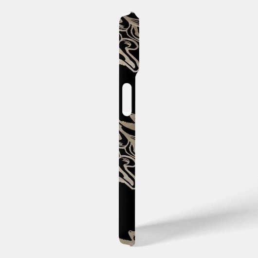 Mod damast textuur (zilver en zwart) Case-Mate iPhone case (Achterkant / Rechts)