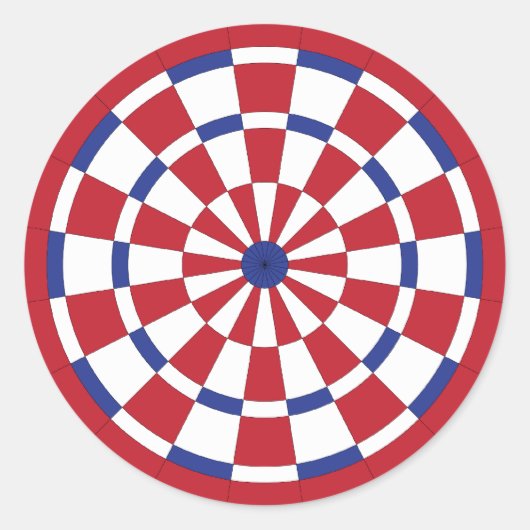 Mod Dartboard Ronde Sticker (Voorkant)