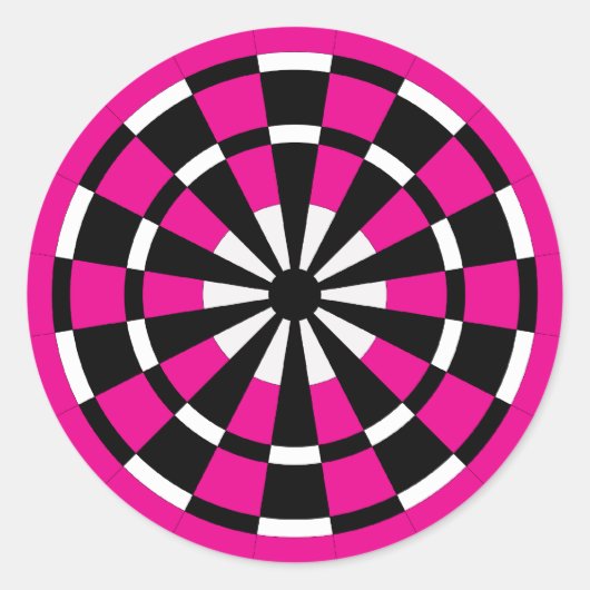 Mod Dartboard Ronde Sticker (Voorkant)