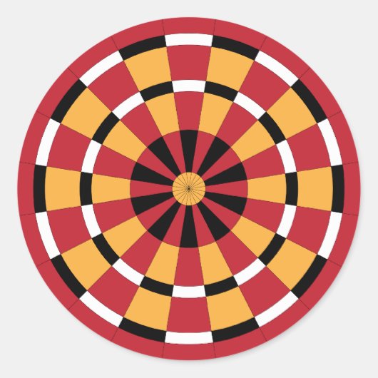 Mod Dartboard Ronde Sticker (Voorkant)