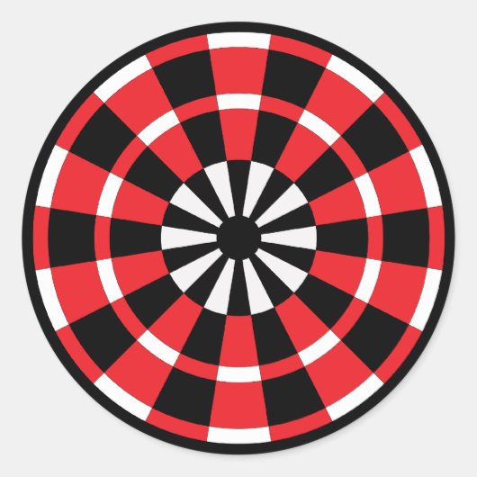 Mod Dartboard Ronde Sticker (Voorkant)