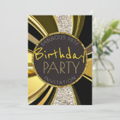 Mod Deco Fabulous 50 Verjaardag Stijlvol Glam Part Kaart (Staand voorkant)