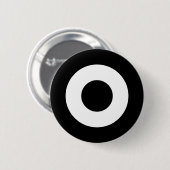 Mod doelknop, zwart-wit ronde button 5,7 cm (Voorkant /achterkant)
