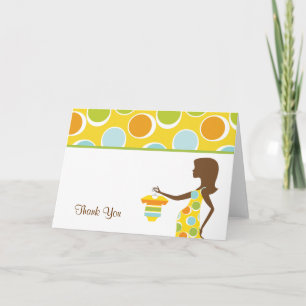 Mod Dot Mom To Be Thank You Note Kaarten