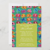 Mod Elephant Baby shower Invitation Lime (Devant)