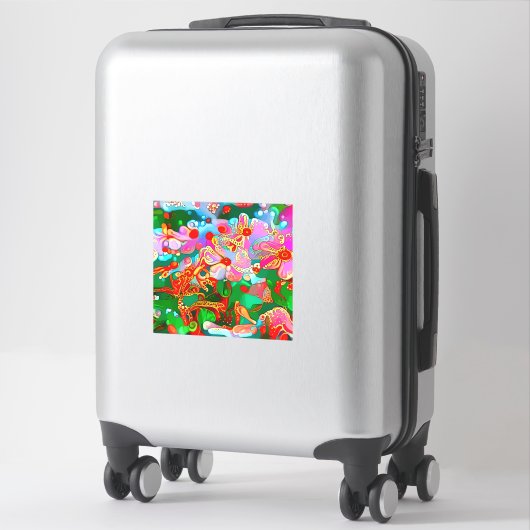 Mod en Groovy 60's Style Flower Art Sticker (Koffer)