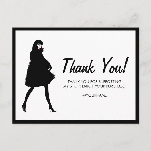 Mod Fashion Girl Boutique, Poshmark Dank U Briefkaart (Voorkant)