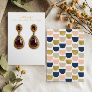 Mod Fish Scale Pattern Verdien DisplayCard Visitekaartje