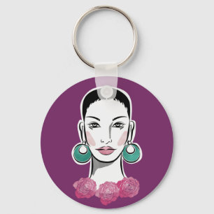 Mod Fleur Woman 1960 Sleutelhanger