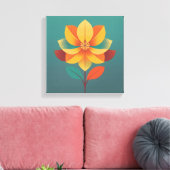 Mod Flower Canvas Afdruk (Insitu (Woonkamer))