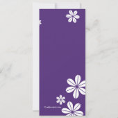 Mod Flowers Bridal Shower Invitation Paars Kaart (Achterkant)