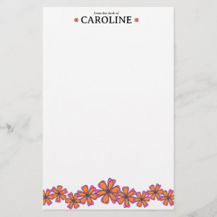 Mod Flowers Persoonlijke Stationery Briefpapier