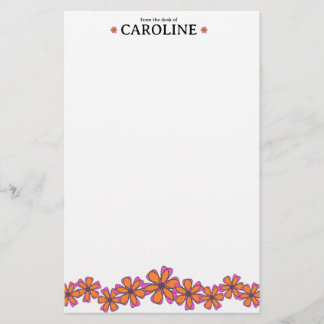 Mod Flowers Persoonlijke Stationery Briefpapier