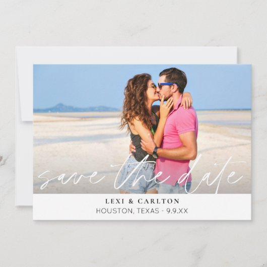 MOD Foto en kalligrafie 4 W Bespaar de Datum Kaart (Voorkant)