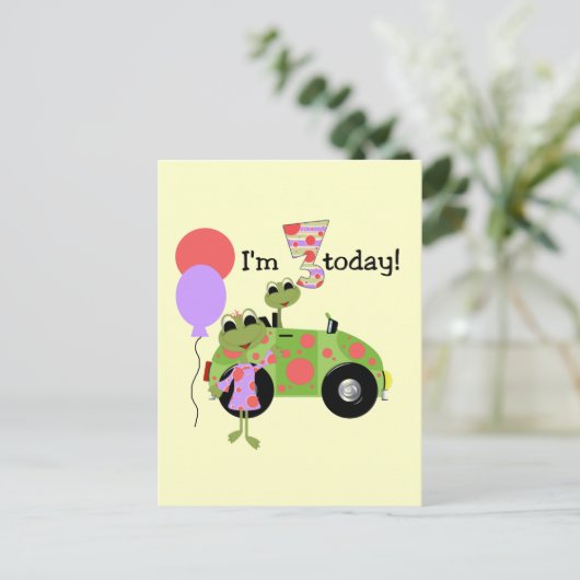 Mod Frogs 3e verjaardag Tshirts en geschenken Briefkaart (Staand voorkant)