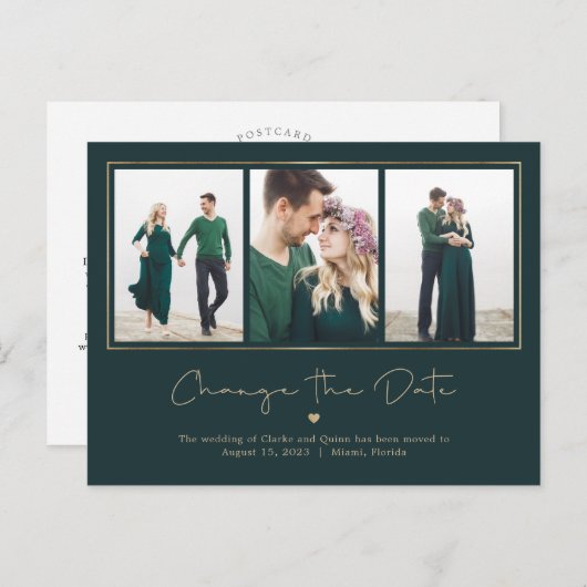 Mod Galerij EDITABLE KLOR De datum wijzigen Briefkaart (Voorkant / Achterkant)