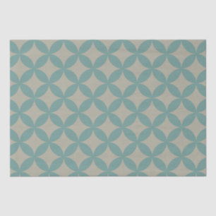 Mod Geometrische Retro Moderne Turquoise uit het m Tissuepapier