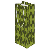 Mod Gift Wrap | Avocado-druppels Wijn Cadeautas (Achterkant Gekanteld)