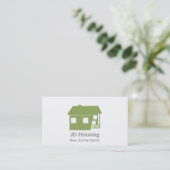 Mod Green White Classy Cartes d'affaires immobiliè (Debout devant)