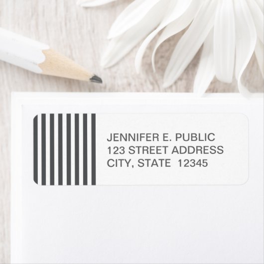 Mod Grey Stripes Pattern Etiket (Insitu)