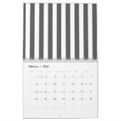 Mod Grey Stripes Pattern Kalender (Feb 2026)