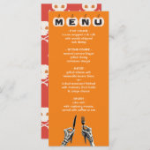 Mod Halloween Bruiloft Party Menu (Voorkant / Achterkant)