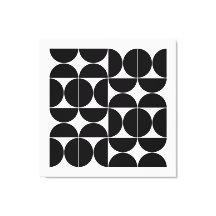 Mod halve cirkels in zwart