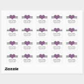 Mod hart De datum Stickers opslaan, Paars (Vel)