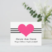 Mod hart Het Briefkaart Datum opslaan, roze (Staand voorkant)