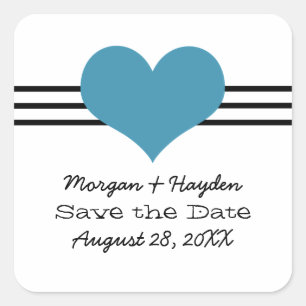 Mod Heart Enregistrer les stickers Date, Bleu