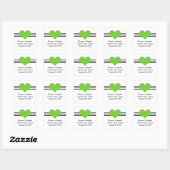 Mod Heart Enregistrer les stickers Date, vert (Feuille)