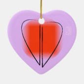 Mod Heart Love Heart-Shaped Keramisch Ornament (Achterkant)