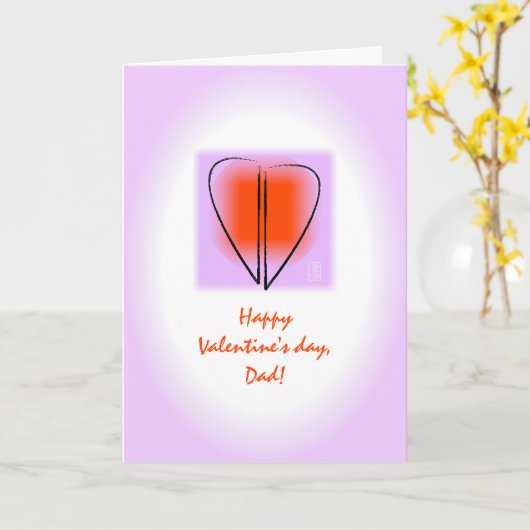MOD Heart Love to pap Valentijn Card Kaart (Gele Bloem)